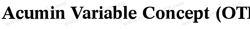 Acumin Variable Concept (OTF) Extra字体转换